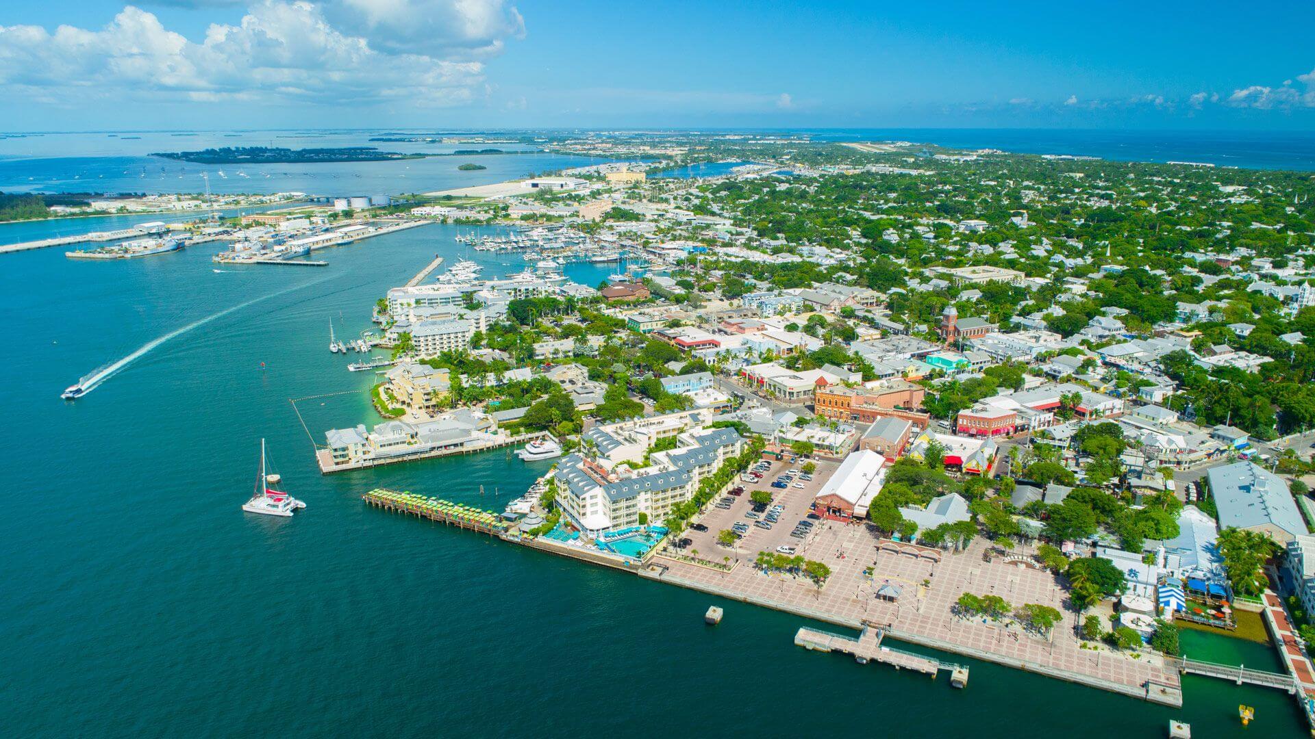 Key West, Florida - Key West Beach and Aerial View, FL