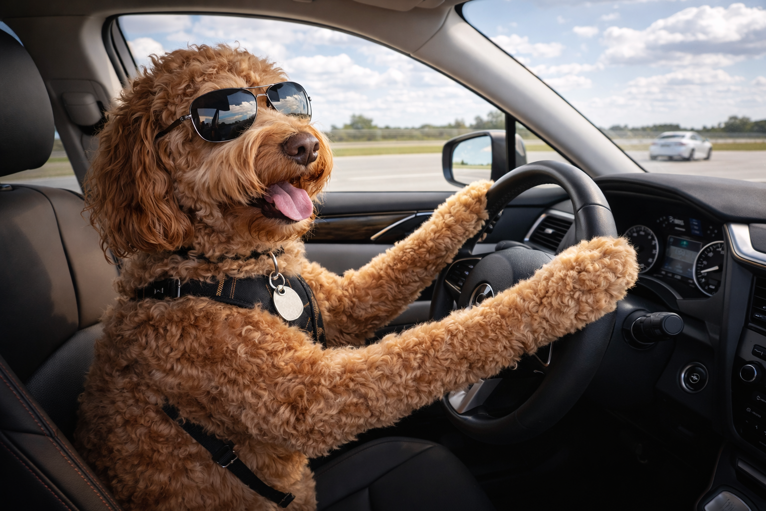 Pet Express | Professional Drivers doodle driving. pet relocation service with professional drivers