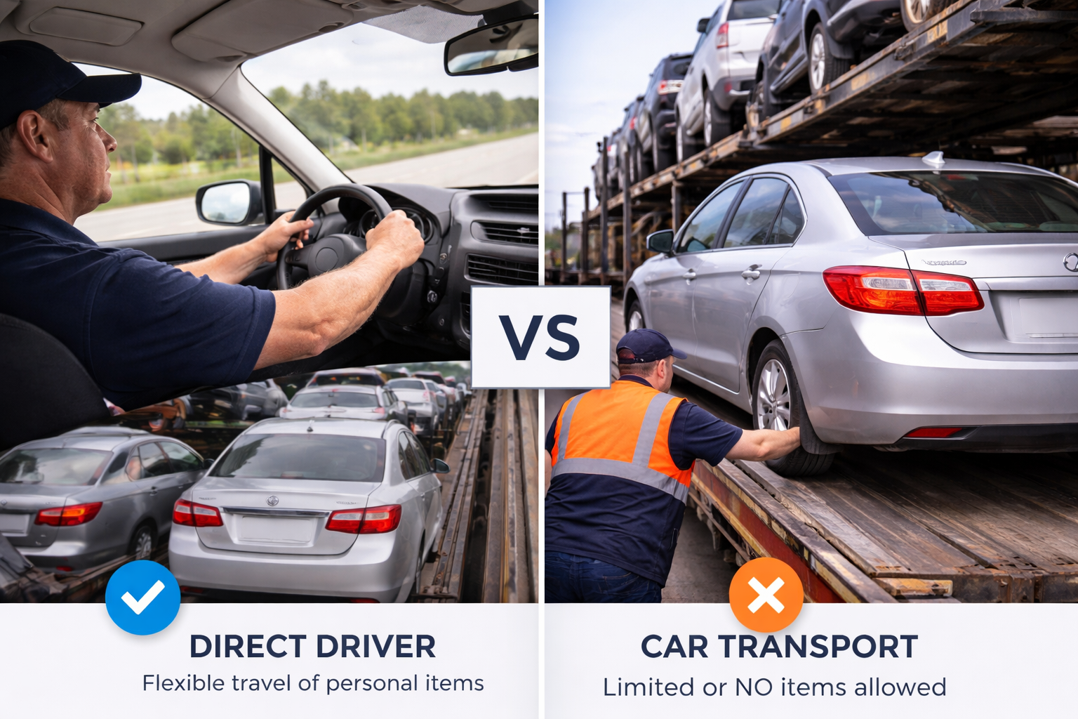 personal belongings in car shipping
