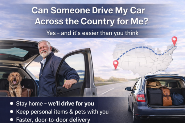 can someone drive my car across the country professional driver service with pet and luggage