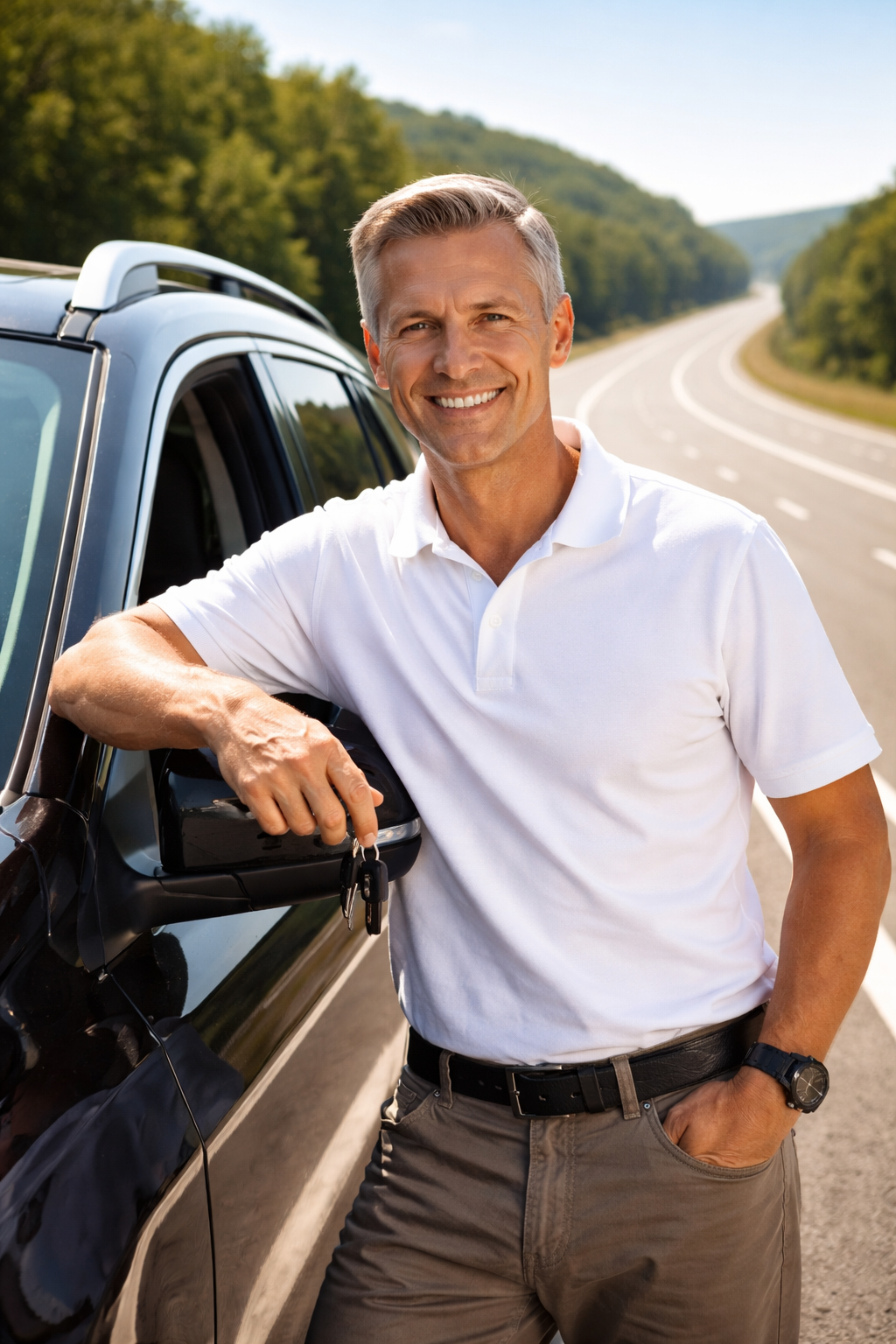 Professional driver preparing to move a client's car across the country