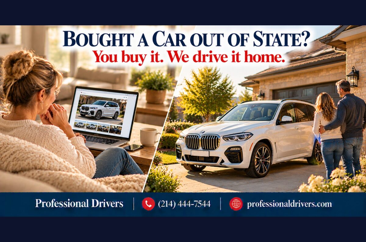 Woman buys an SUV online from another state and it arrives in her driveway, driven home by Professional Drivers