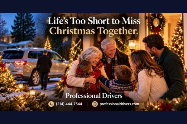 Elderly parents home for the holidays with Professional Drivers